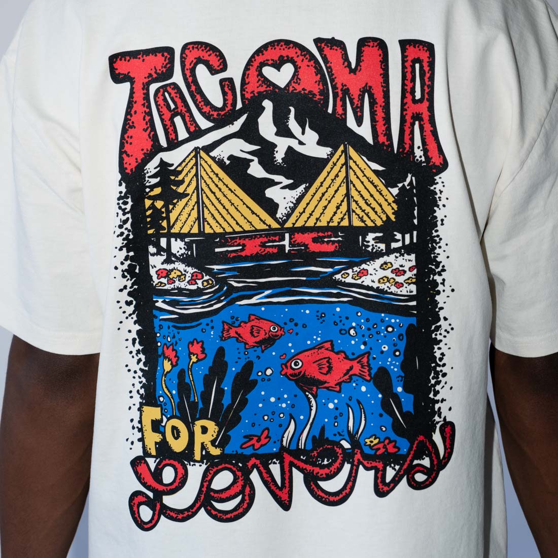 'Tacoma Is For Lovers' Heavyweight Faded Tee